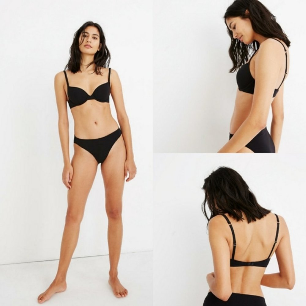 Madewell Cotton-Modal Shea T-Shirt Bra